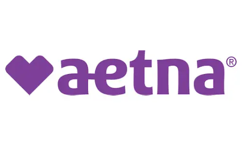 A purple logo for aetna.